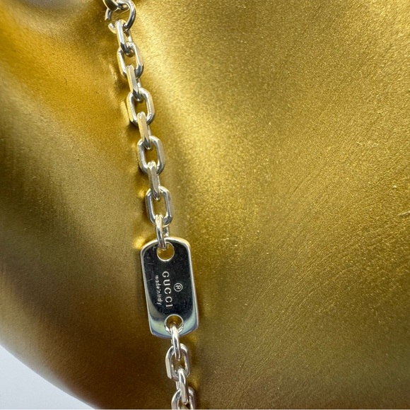 Gucci Trademark Sterling Silver Multi Charm Necklace NEW - Picture 7 of 8